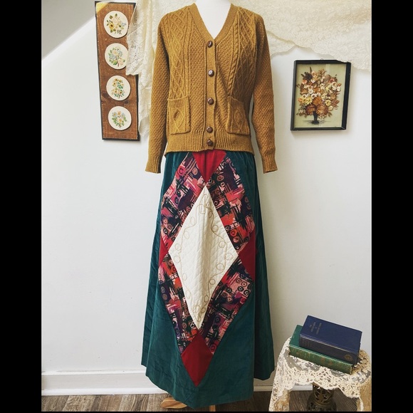 Vintage Dresses & Skirts - Chessa Davis • Vintage Patchwork Maxi Skirt